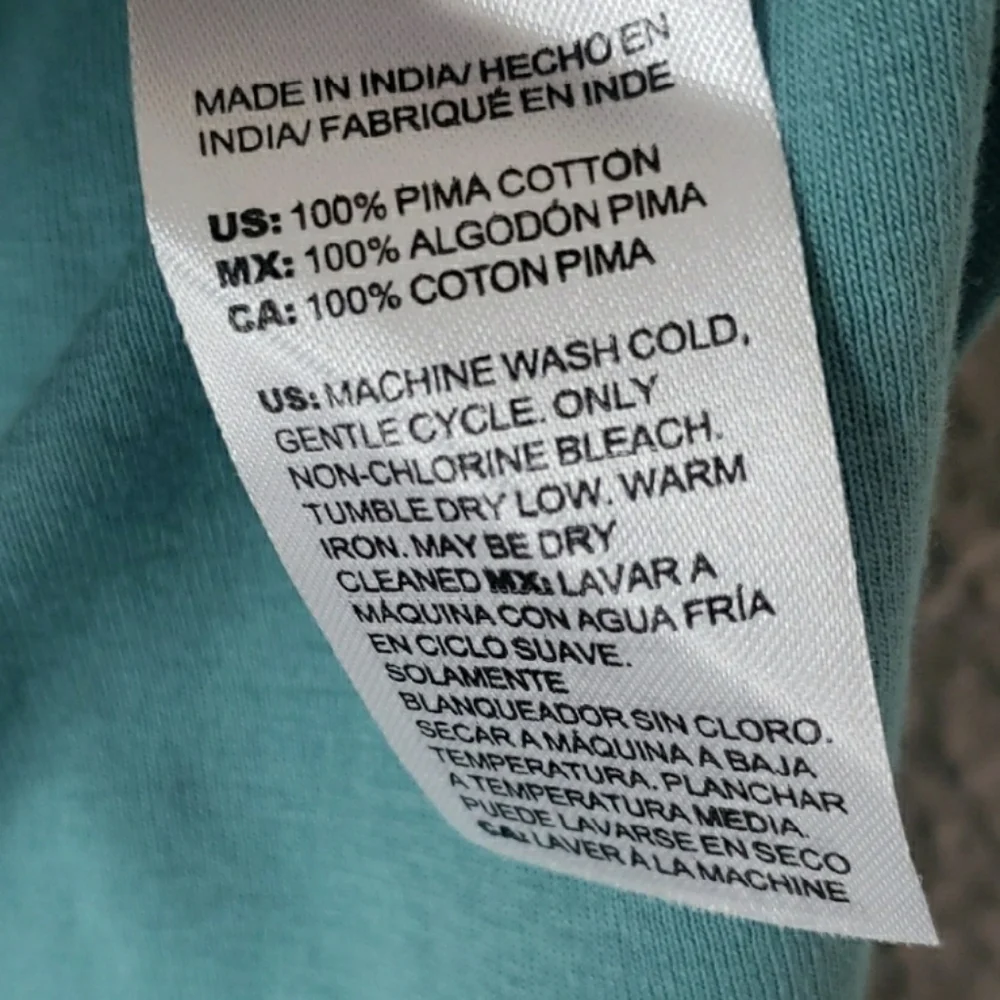 Chico's Teal Tunic Sweatshirt Prima Cotton Scoop Neck Gold Button Trim Size 2X - Picture 12 of 12
